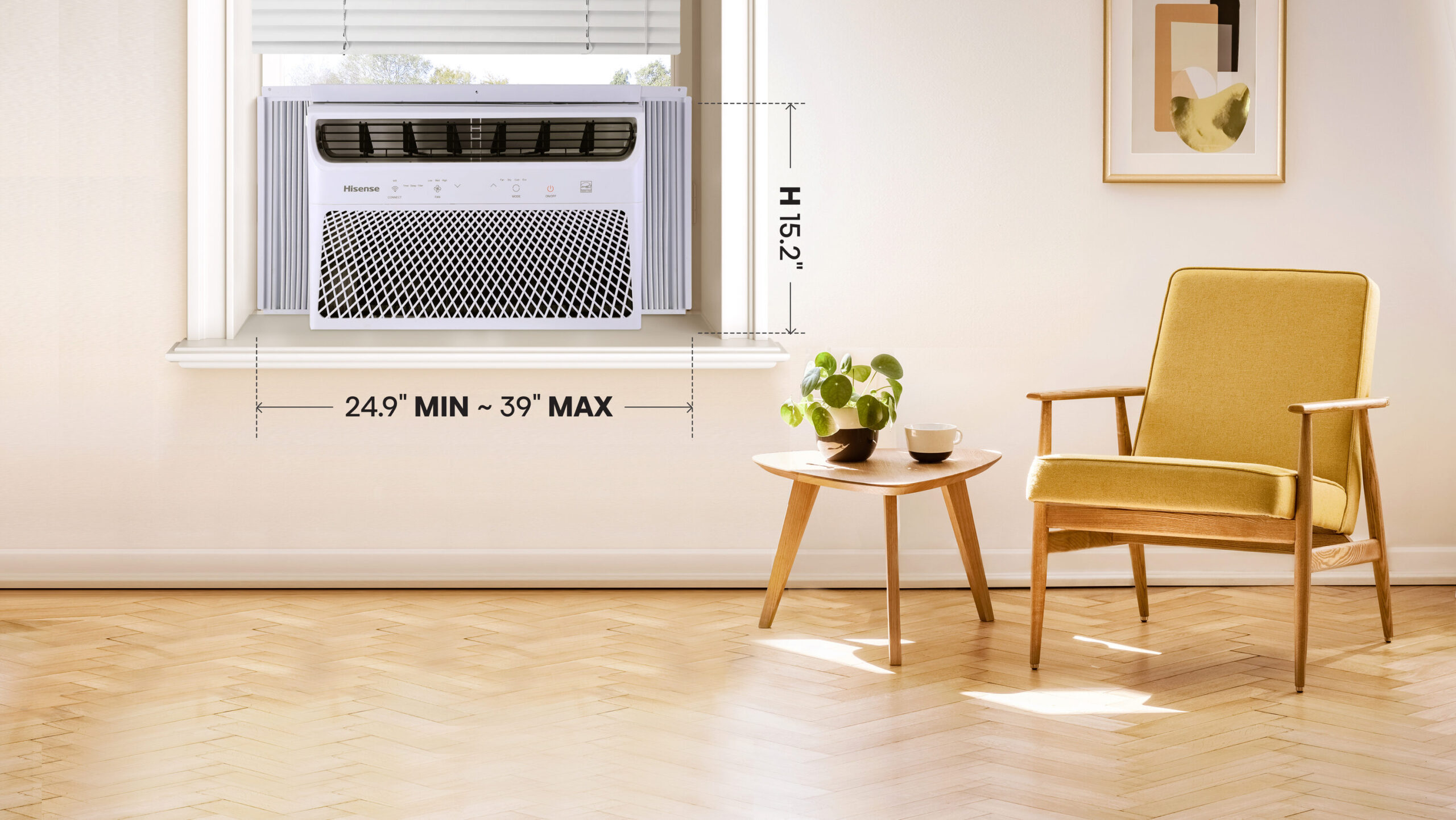 Hisense 700-sq ft Window Air Conditioner with Remote ( 115-Volt , 14000-BTU ) Wi-Fi enabled