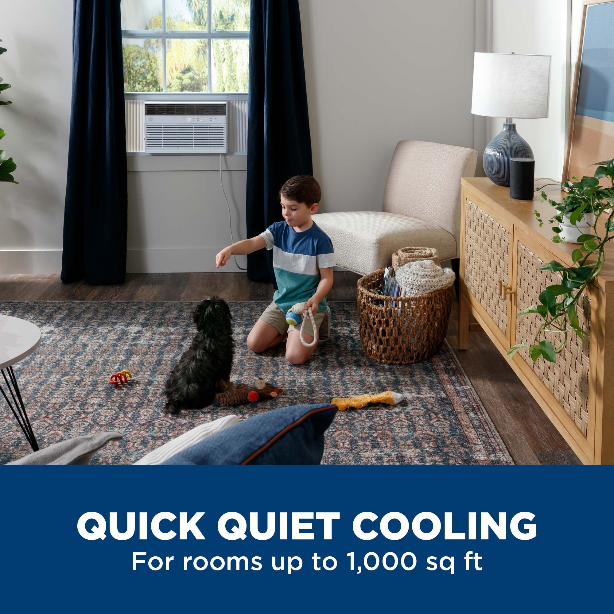 GE 1000-sq ft Window Air Conditioner with Remote ( 240-Volt , 18600-BTU ) Wi-Fi enabled