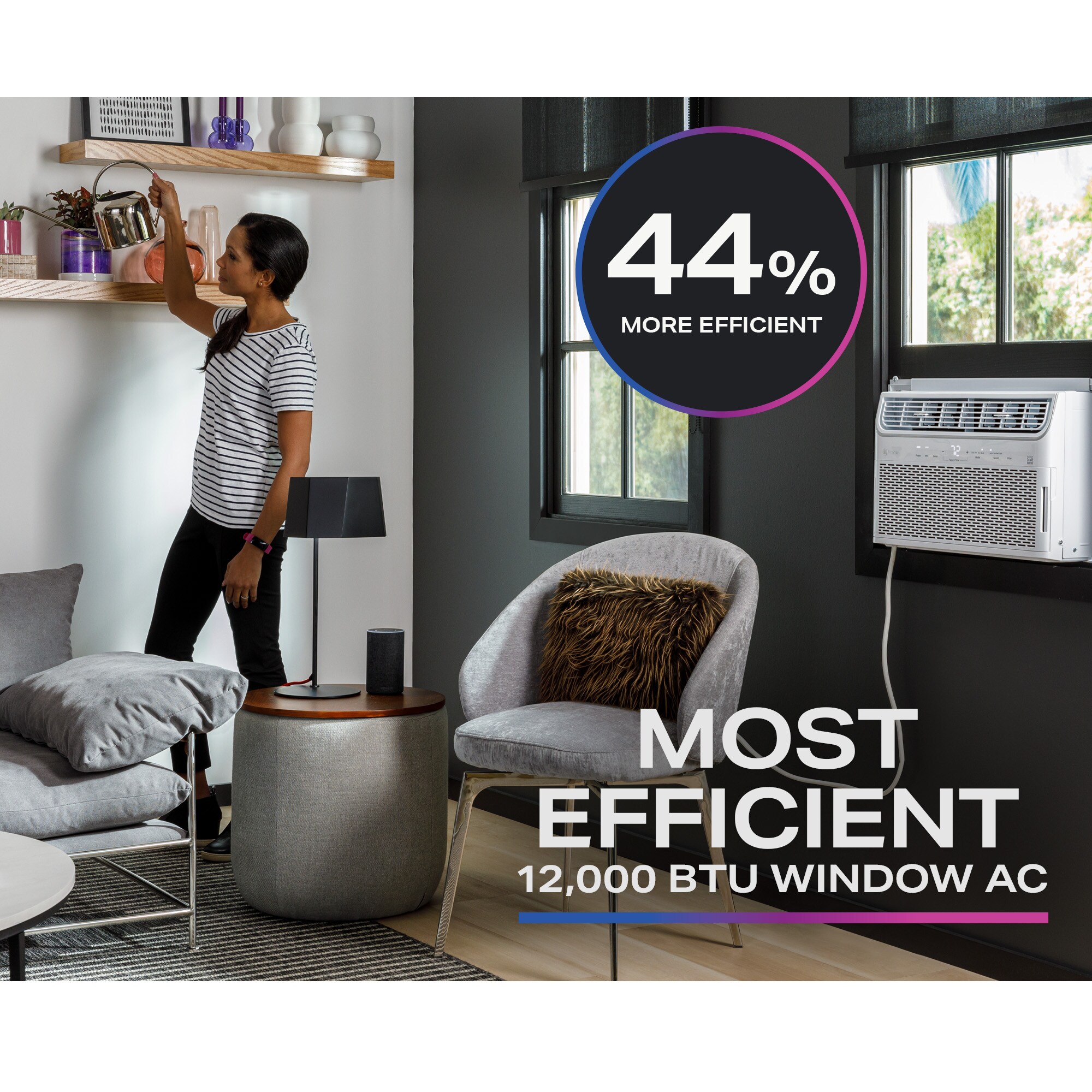 GE Inverter 550-sq ft Window Air Conditioner with Remote ( 115-Volt , 12000-BTU ) ENERGY STAR Certified Wi-Fi enabled