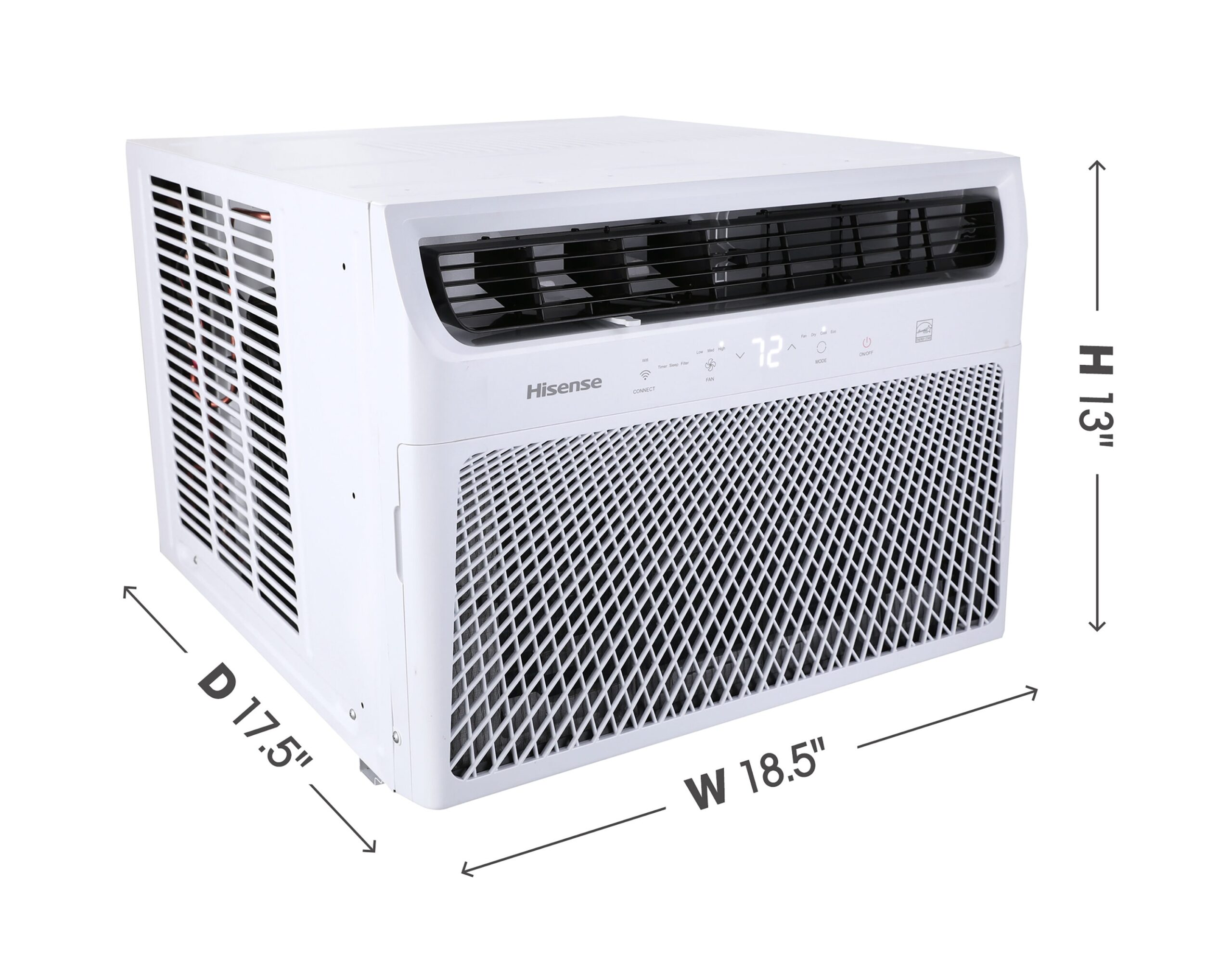 Hisense 550-sq ft Window Air Conditioner with Remote ( 115-Volt , 12000-BTU ) Wi-Fi enabled