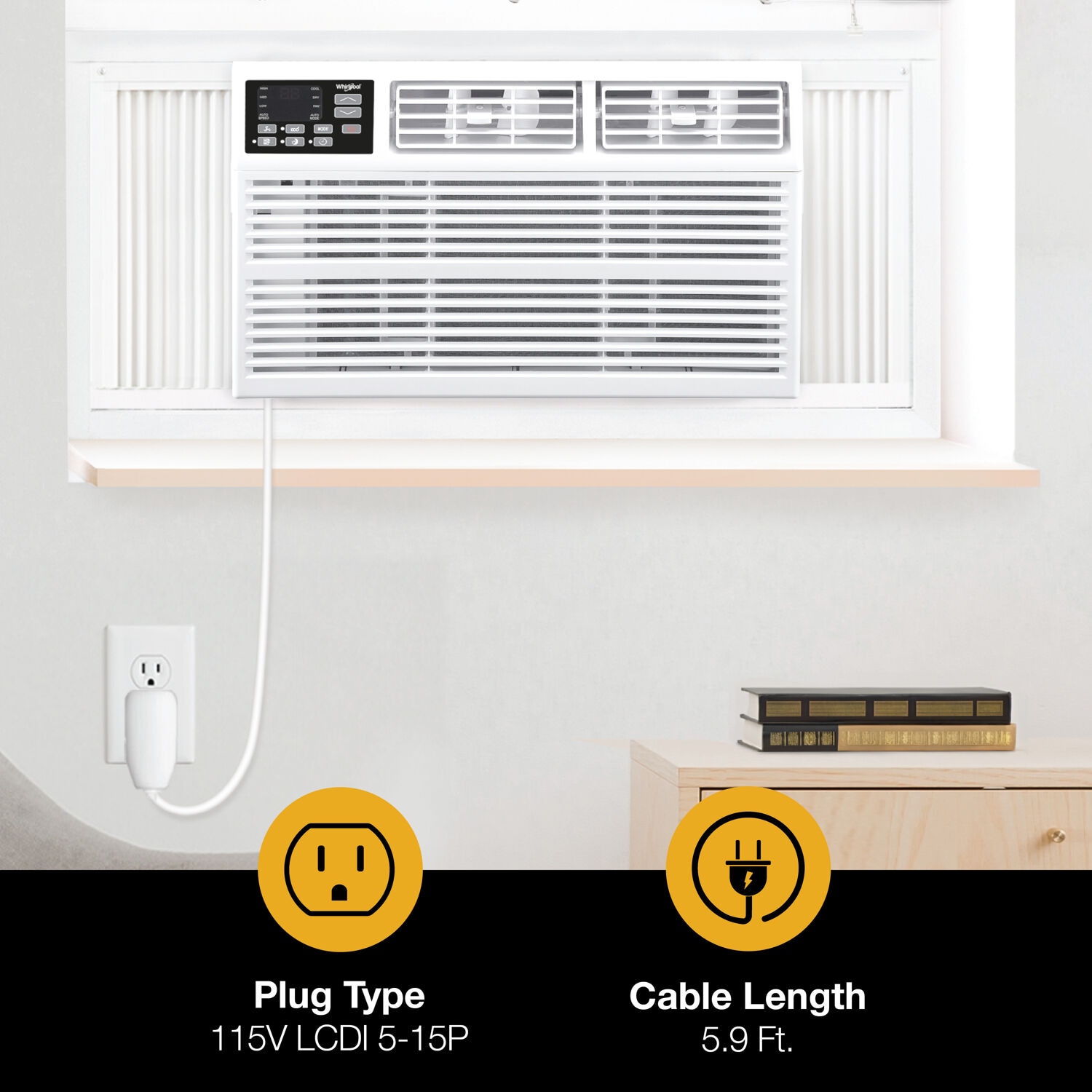 Whirlpool 550-sq ft Window Air Conditioner with Remote ( 115-Volt , 12000-BTU )