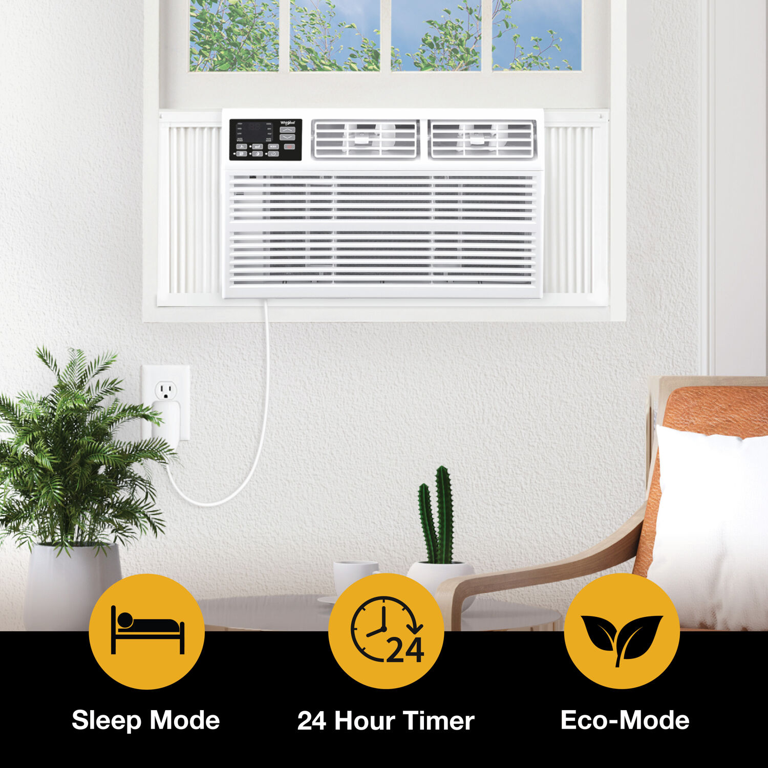 Whirlpool 550-sq ft Window Air Conditioner with Remote ( 115-Volt , 12000-BTU )