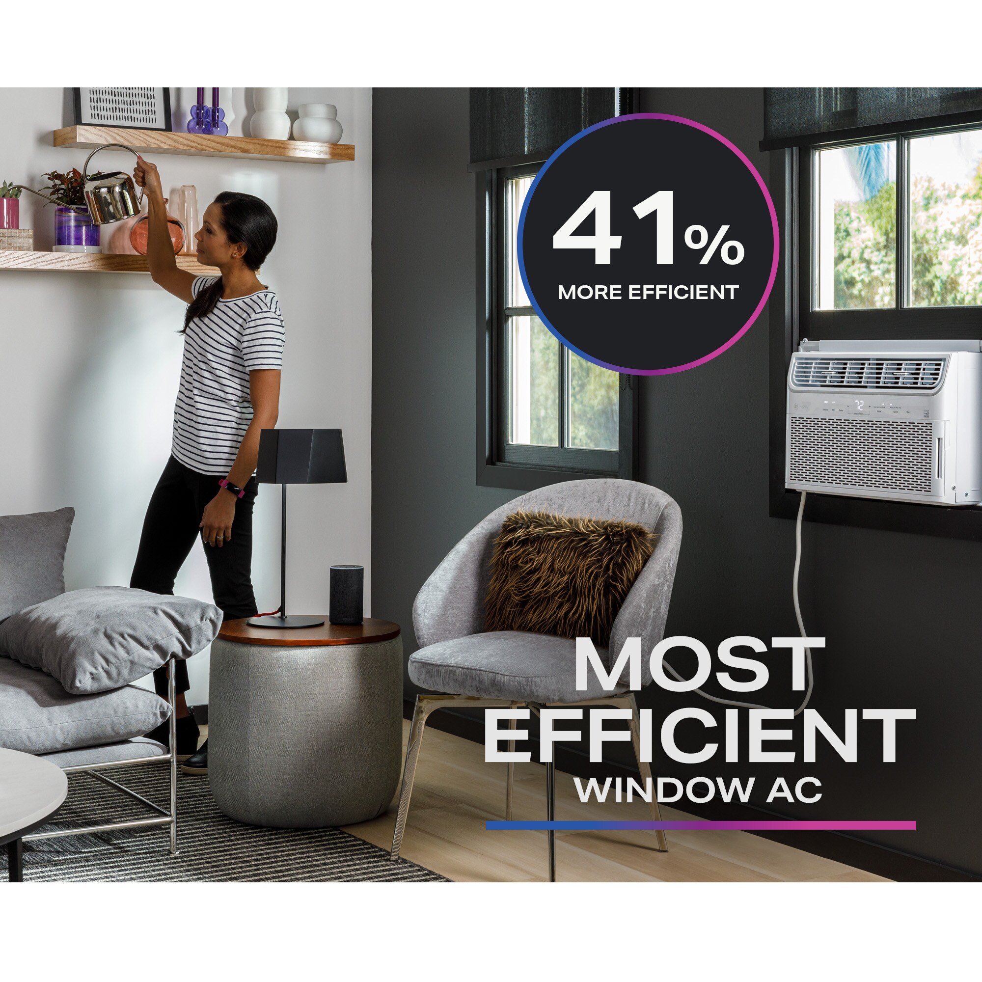 GE Inverter 450-sq ft Window Air Conditioner with Remote ( 115-Volt , 10100-BTU ) ENERGY STAR Certified Wi-Fi enabled