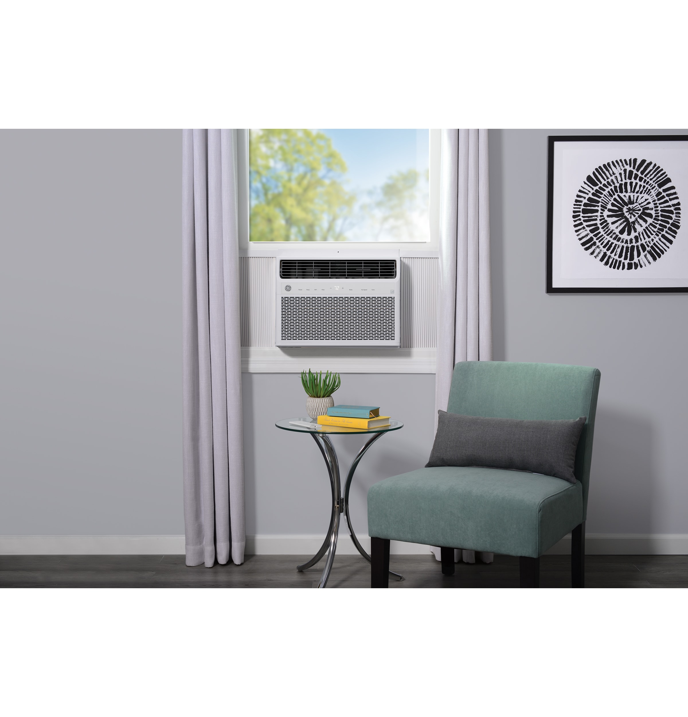GE 350-sq ft Window Air Conditioner with Remote ( 115-Volt , 8000-BTU ) ENERGY STAR Certified Wi-Fi enabled