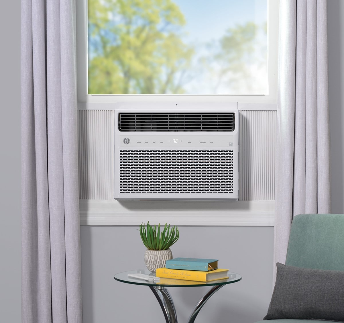 GE 350-sq ft Window Air Conditioner with Remote ( 115-Volt , 8000-BTU ) ENERGY STAR Certified Wi-Fi enabled
