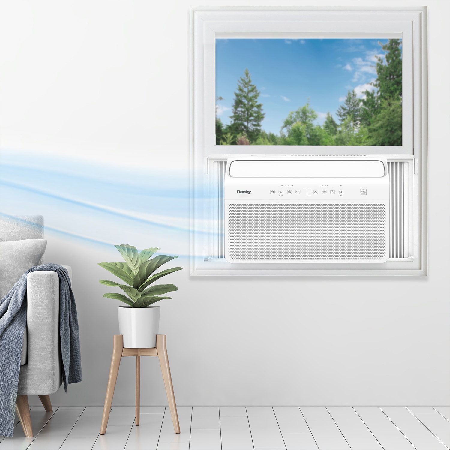 Danby 450-sq ft Window Air Conditioner with Remote ( 115-Volt , 10000-BTU ) ENERGY STAR Certified Wi-Fi enabled