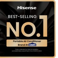 Hisense 5000 BTU DOE ( 115-Volts ) White Vented Portable Air Conditioner Remote Control Included Cools 150-Sq. Feet