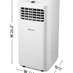 Hisense 5000 BTU DOE ( 115-Volts ) White Vented Portable Air Conditioner Remote Control Included Cools 150-Sq. Feet