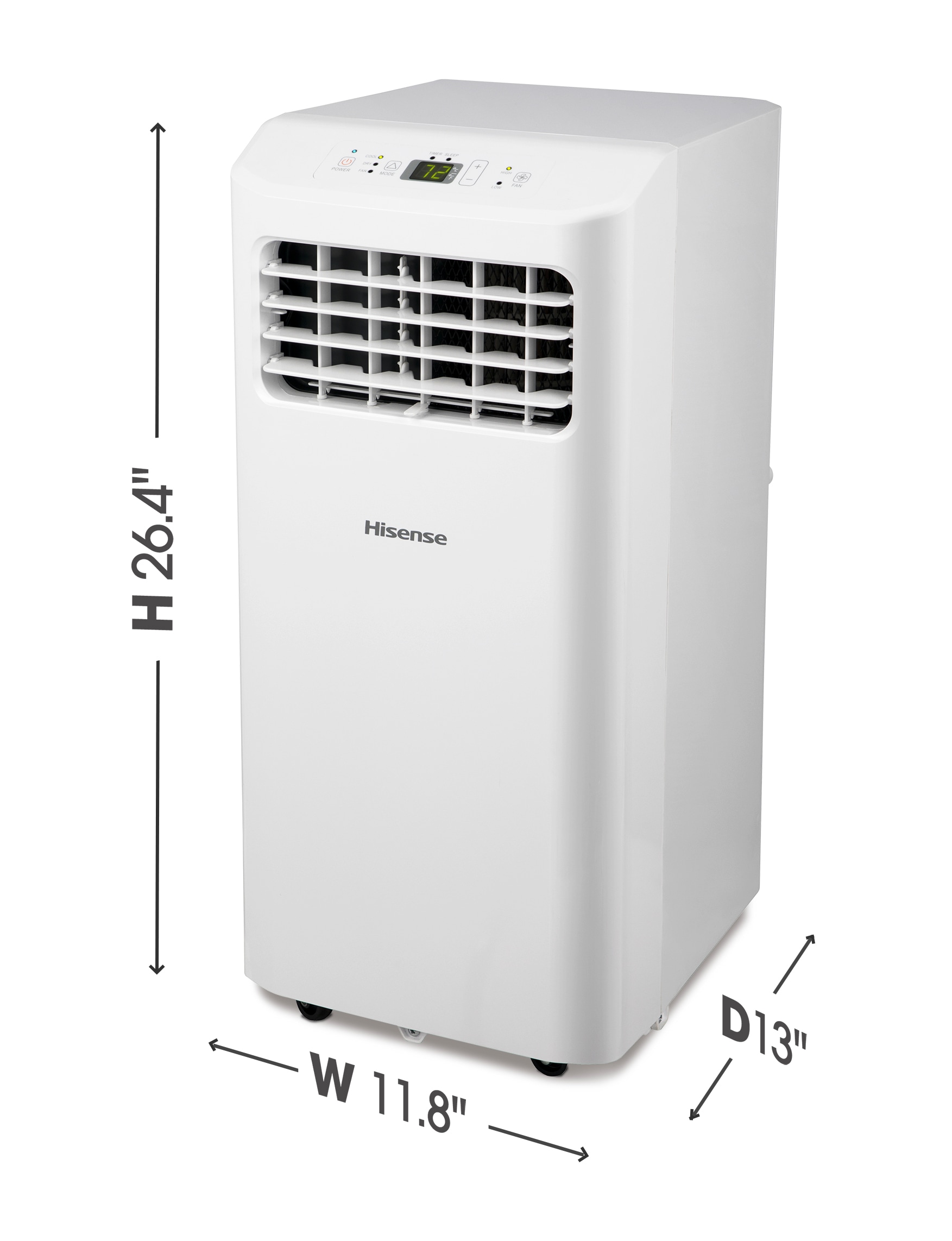 Hisense 5000 BTU DOE ( 115-Volts ) White Vented Portable Air Conditioner Remote Control Included Cools 150-Sq. Feet
