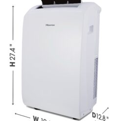 Hisense 7000 BTU DOE ( 115-Volts ) White Vented Wi-Fi enabled Portable Air Conditioner Remote Control Included Cools 299-Sq. Feet