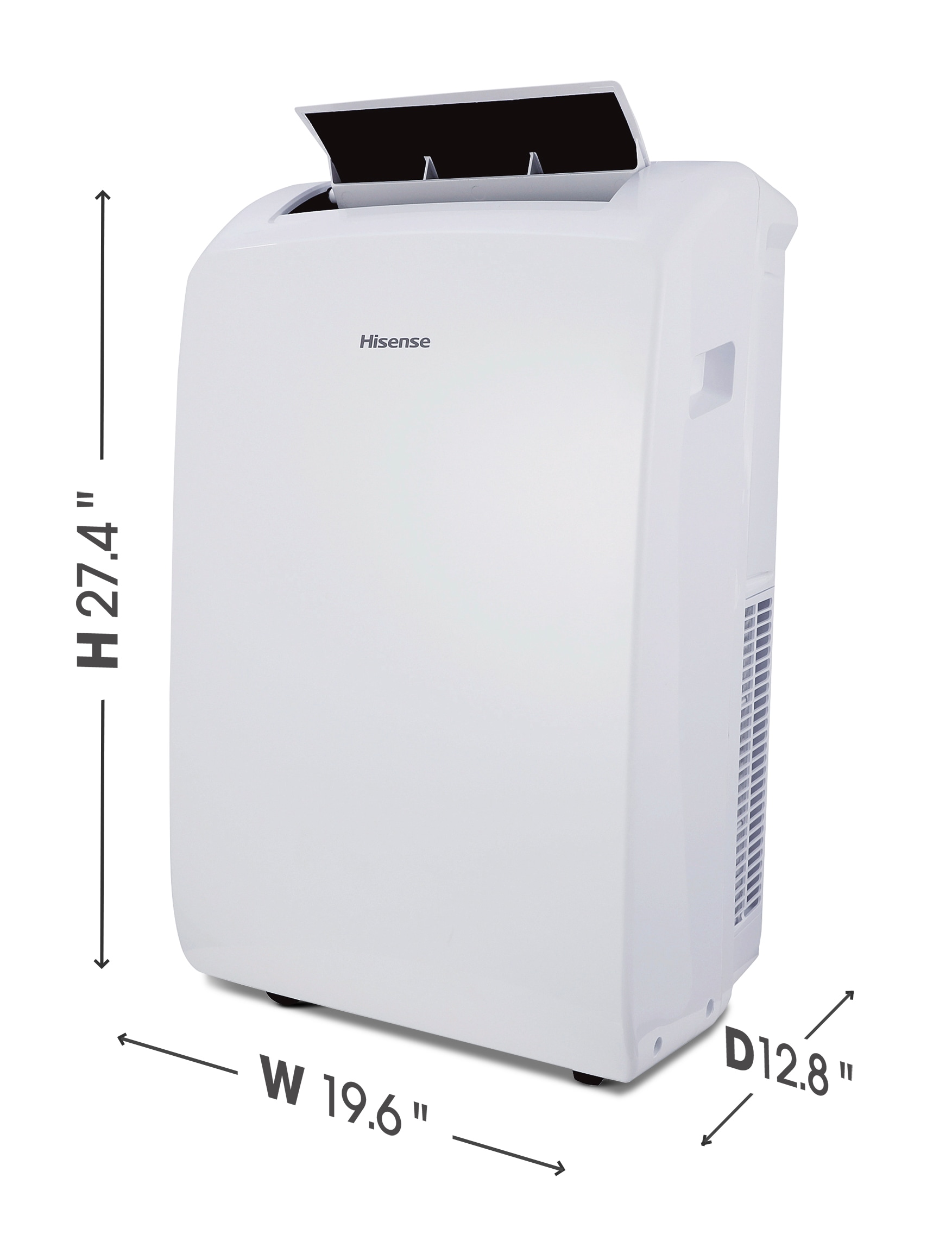 Hisense 7000 BTU DOE ( 115-Volts ) White Vented Wi-Fi enabled Portable Air Conditioner Remote Control Included Cools 299-Sq. Feet