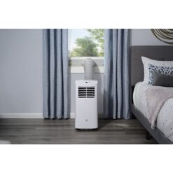 GE 5100 BTU DOE ( 115-Volt ) White Vented Portable Air Conditioner Remote Control Included Cools 150-sq ft