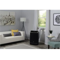 GE 10000 BTU DOE ( 115-Volts ) Black Vented Wi-Fi enabled Portable Air Conditioner with Heater Remote Control Included Cools 450-Sq. Feet