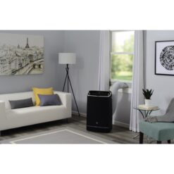 GE 10000 BTU DOE ( 115-Volts ) Black Vented Wi-Fi enabled Portable Air Conditioner with Heater Remote Control Included Cools 450-Sq. Feet