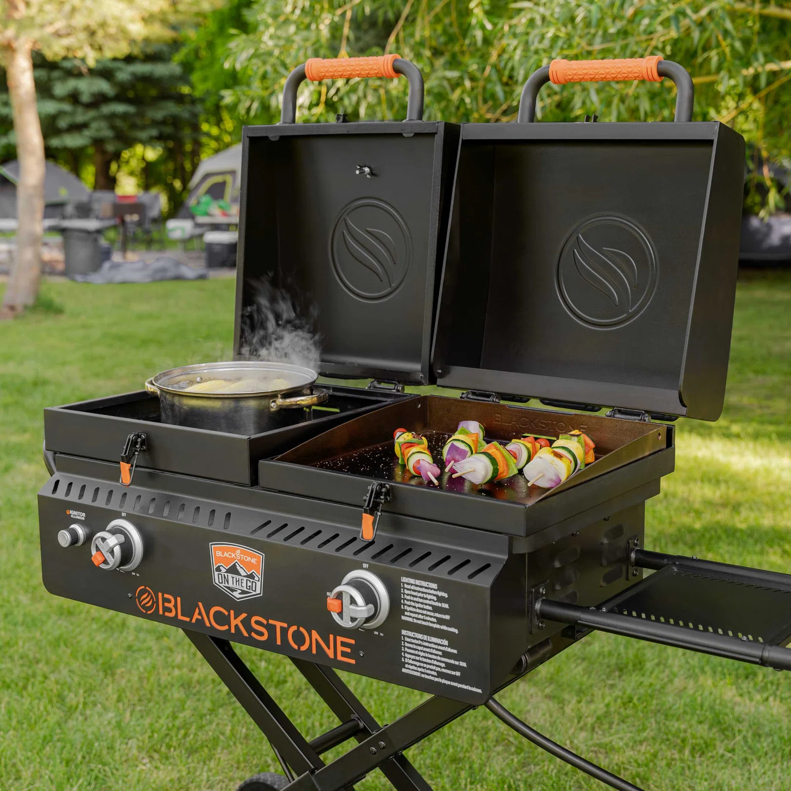 Blackstone 17" On The Go Tailgater Grill & Griddle Combo