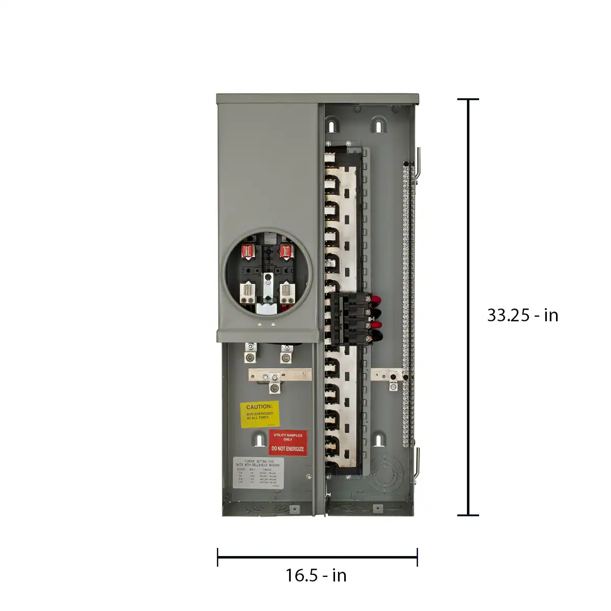 Siemens 200 -Amp 20 -Spaces 40 -Circuit Outdoor Main breaker meter combo Load Center