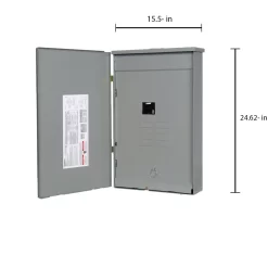 Siemens PN 200 -Amp 8 -Spaces 16 -Circuit Outdoor Convertible main breaker panel Plug-On Neutral Load Center