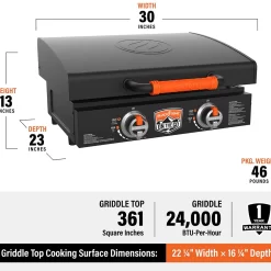Blackstone 22” On The Go Griddle with Hood