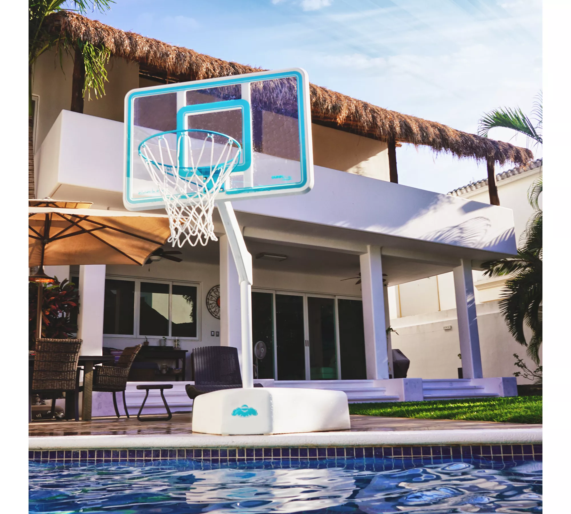 Dunn-Rite Splash and Shoot Pool Basketball Hoop Set
