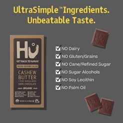 Hu Chocolate Bars 12 Pack Cashew Butter Vanilla Bean Chocolate, Natural Organic Vegan, Fair Trade Dark Chocolate, 2.1oz Each