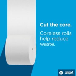 Georgia-Pacific Angel Soft Professional Series Compact Premium Embossed Coreless 2-Ply High-Capacity Toilet Paper by GP PRO,White