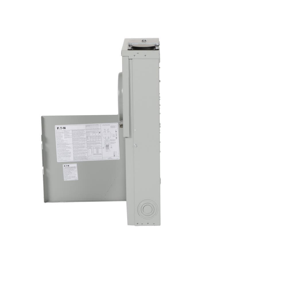 Eaton Type BR 200 -Amp 4 -Spaces 8 -Circuit Outdoor Main breaker meter combo Load Center