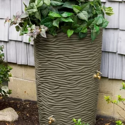 Good Ideas 50-Gallons Khaki Plastic Rain Barrel Spigot
