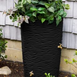 Good Ideas 50-Gallons Black Plastic Rain Barrel Spigot