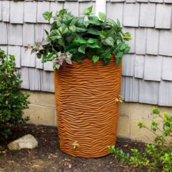 Good Ideas 50-Gallons Terra Cotta Plastic Rain Barrel Spigot