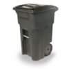 Toter 64-Gallon Blackstone Plastic Wheeled Indoor/Outdoor Hinged Lid Trash Can