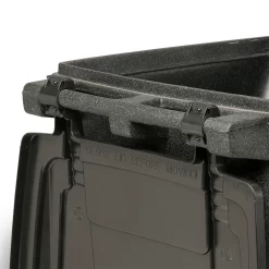 Toter 64-Gallon Blackstone Plastic Wheeled Indoor/Outdoor Hinged Lid Trash Can