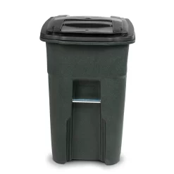 Toter 48-Gallon Greenstone Plastic Wheeled Indoor/Outdoor Hinged Lid Trash Can