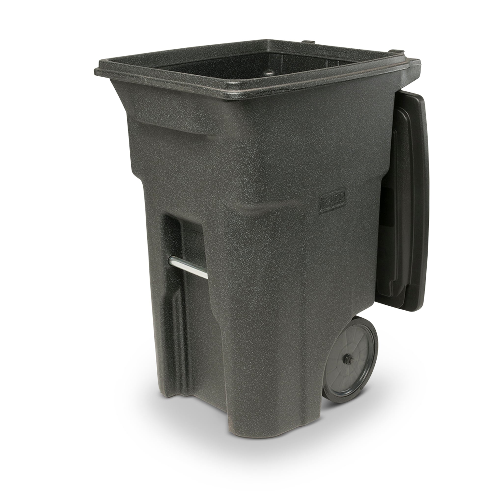 Toter 64-Gallon Blackstone Plastic Wheeled Indoor/Outdoor Hinged Lid Trash Can