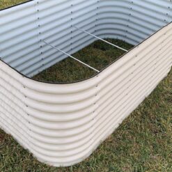 Vego Garden 24-Inches W x 96-Inches L x 32-Inches H Pearl White Metal Raised Garden Bed