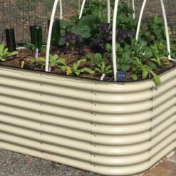 Vego Garden 42-Inches W x 60-Inches L x 32-Inches H Pearl White Metal Raised Garden Bed