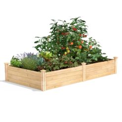Greenes Fence 48-Inches W x 96-Inches L x 14-Inches H Natural Cedar Cedar Raised Garden Bed