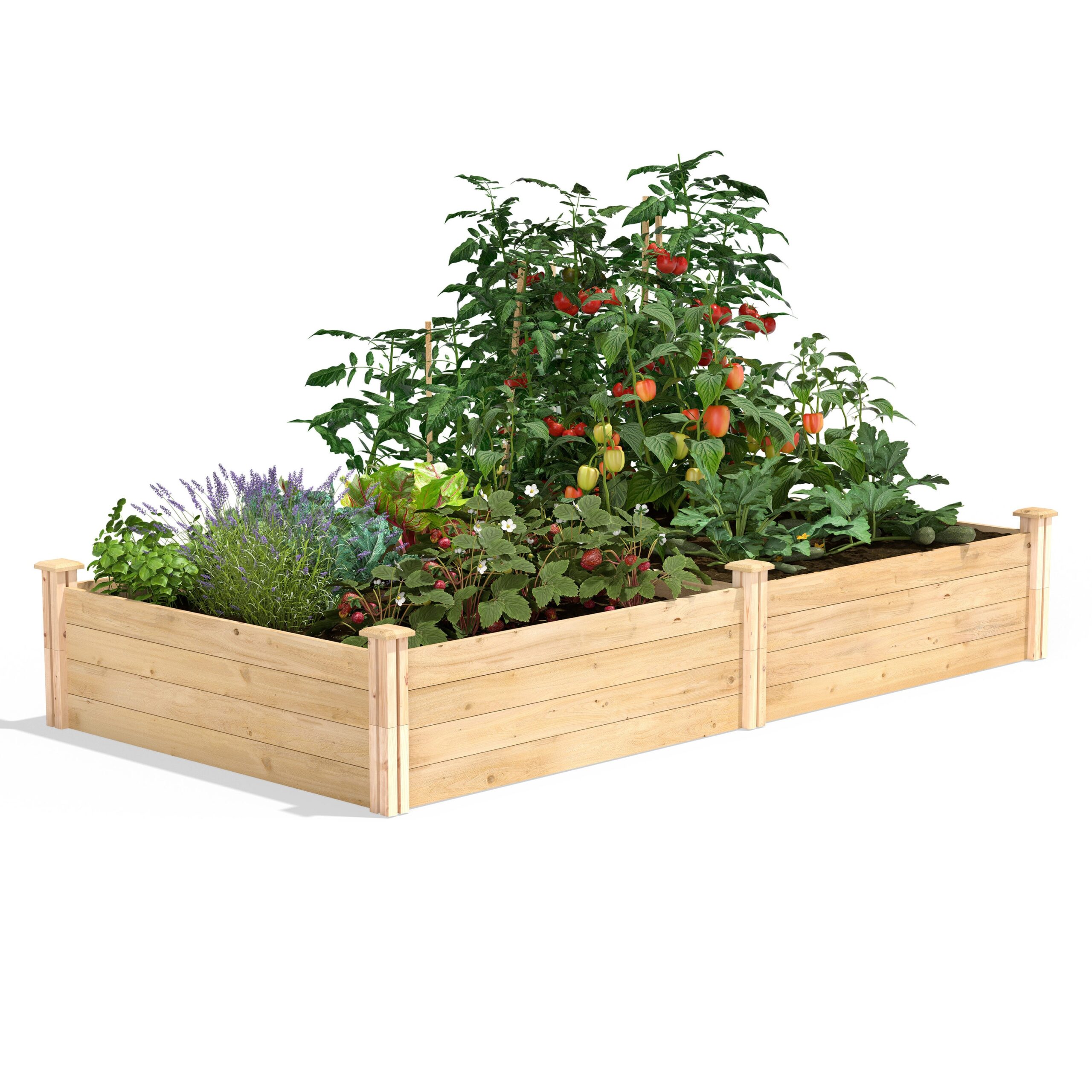 Greenes Fence 48-Inches W x 96-Inches L x 14-Inches H Natural Cedar Cedar Raised Garden Bed