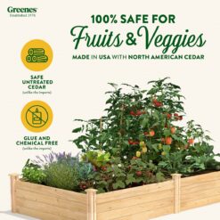 Greenes Fence 48-Inches W x 96-Inches L x 14-Inches H Natural Cedar Cedar Raised Garden Bed