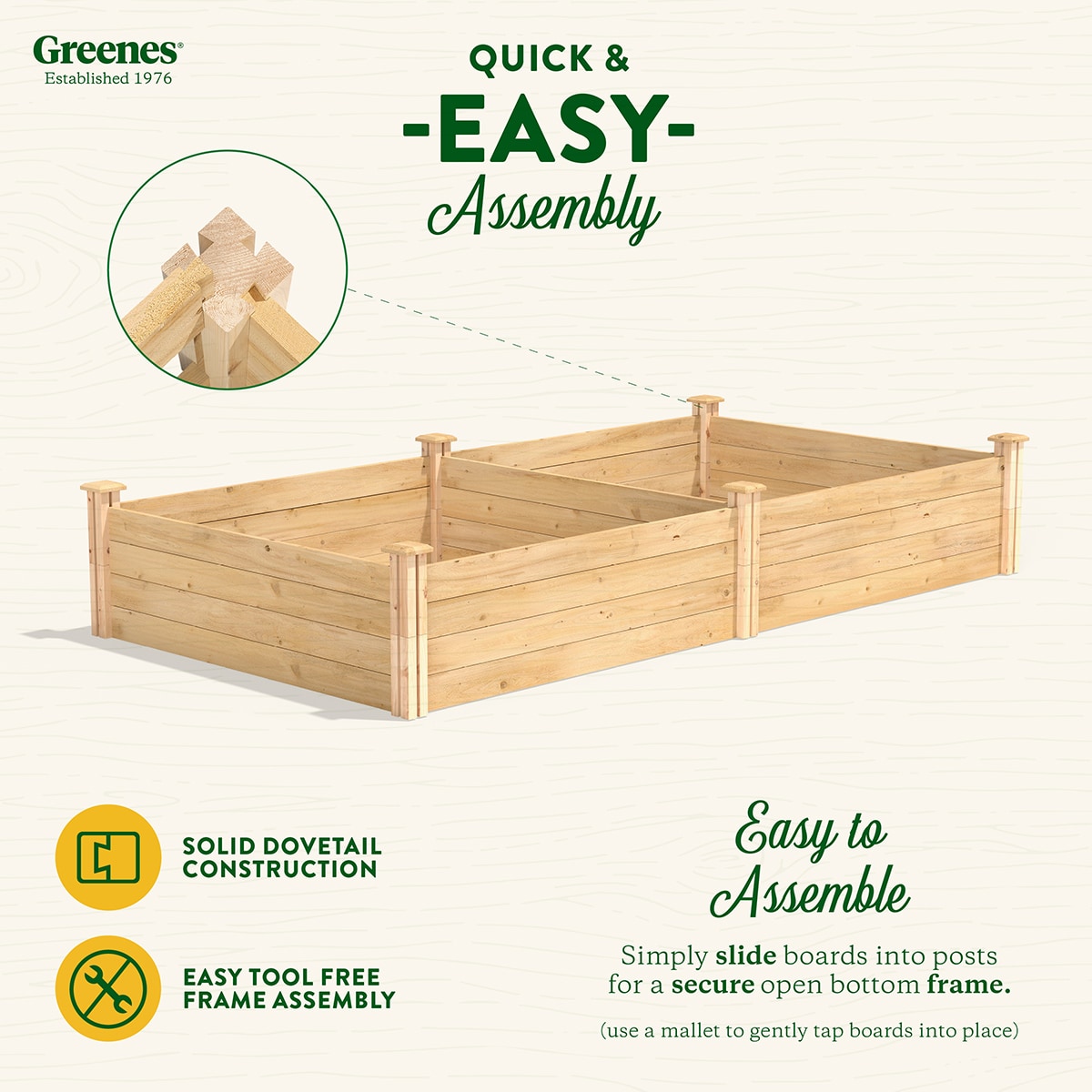 Greenes Fence 48-Inches W x 96-Inches L x 14-Inches H Natural Cedar Cedar Raised Garden Bed