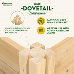 Greenes Fence 48-Inches W x 96-Inches L x 14-Inches H Natural Cedar Cedar Raised Garden Bed