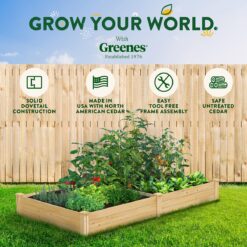Greenes Fence 48-Inches W x 96-Inches L x 10.5-Inches H Natural Cedar Cedar Raised Garden Bed