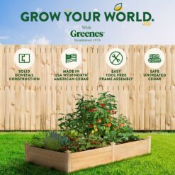 Greenes Fence 48-Inches W x 96-Inches L x 14-Inches H Natural Cedar Cedar Raised Garden Bed