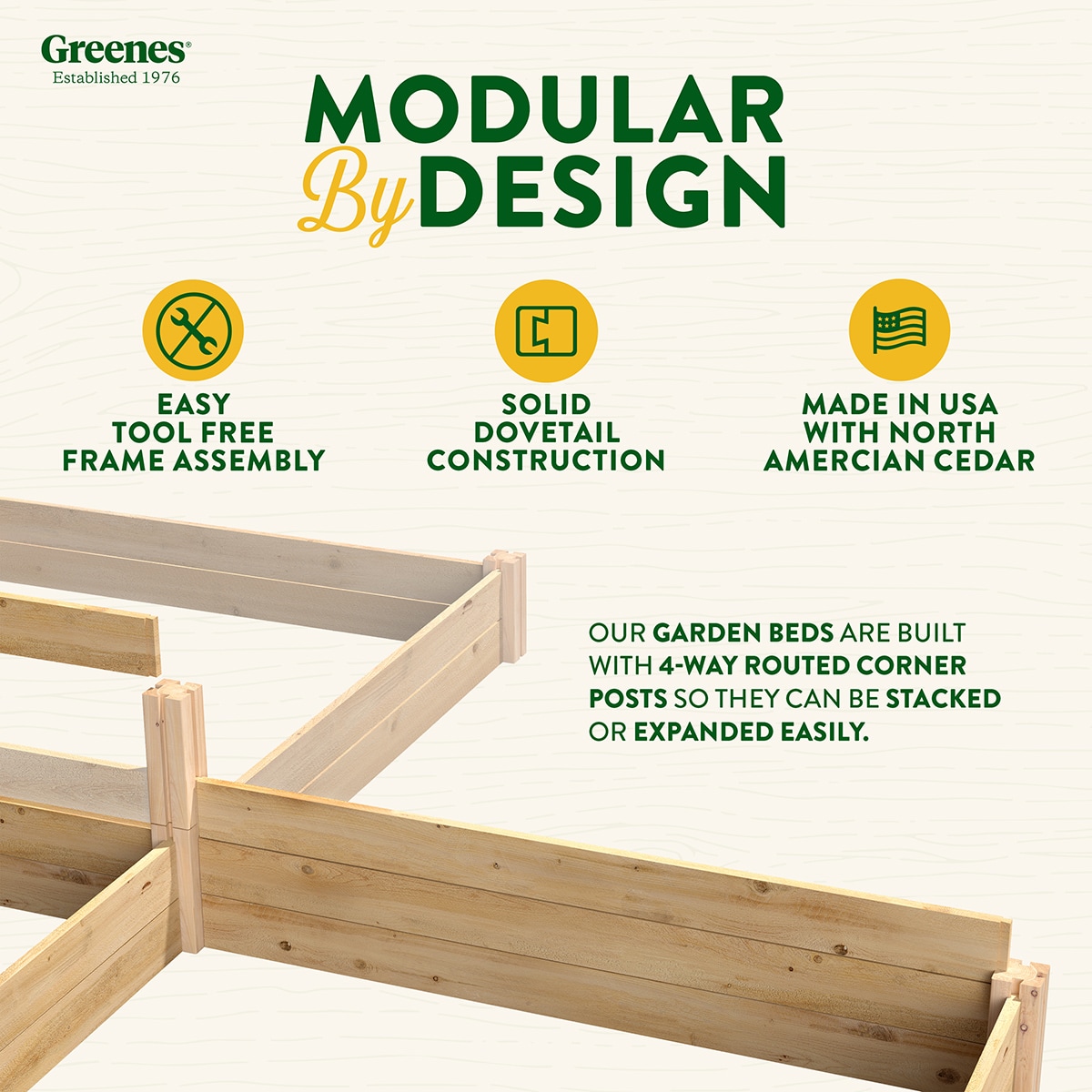 Greenes Fence 48-Inches W x 96-Inches L x 14-Inches H Natural Cedar Cedar Raised Garden Bed