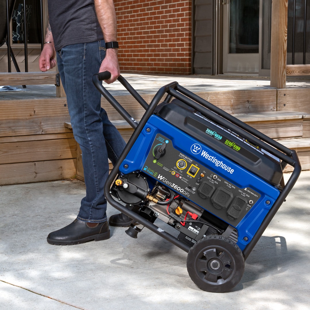 Westinghouse WGen3600DFc Remote Electric Start 4650 / 3600 -Watt Dual fuel Portable Generator