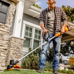 WORX Power Share 40-volt 13-in Straight Shaft Battery String Trimmer 2 Ah (Battery and Charger Included)