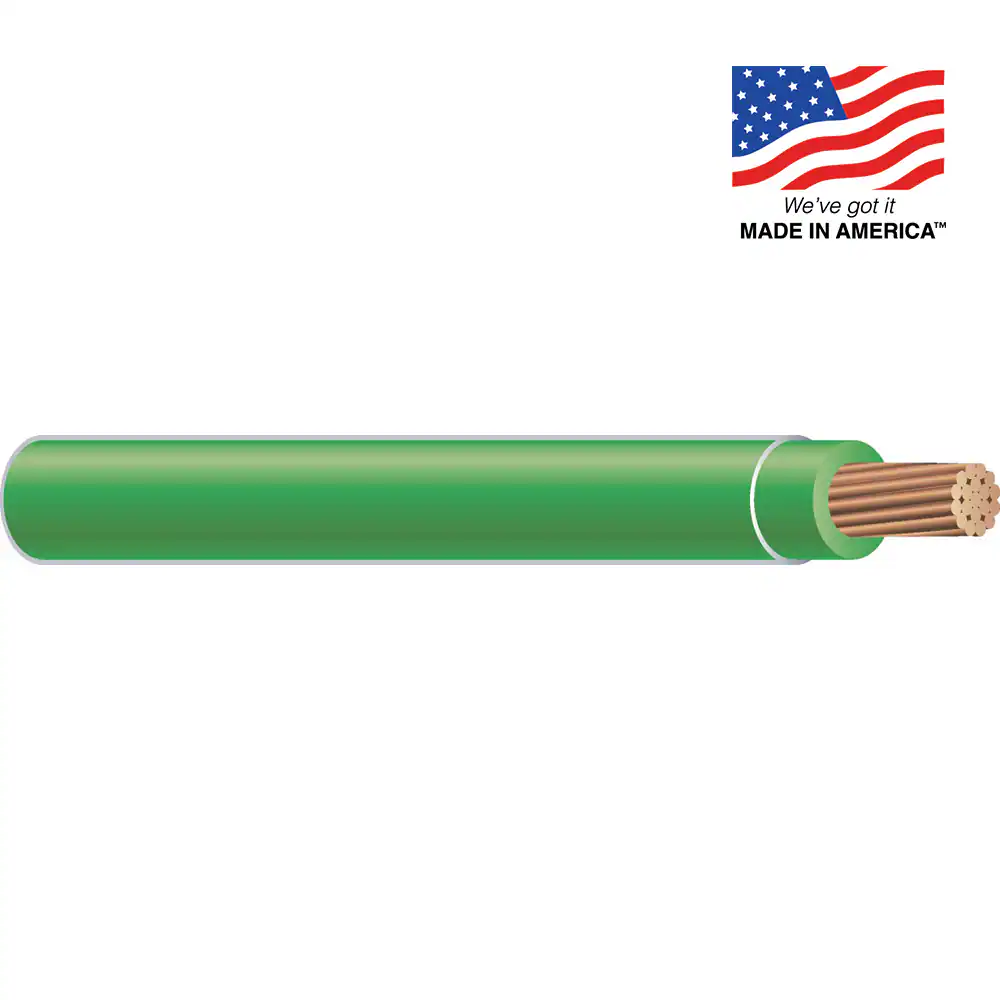 Southwire SIMpull 500-Feet 6 -AWG Green Stranded Copper THHN wire ( By-the-roll )
