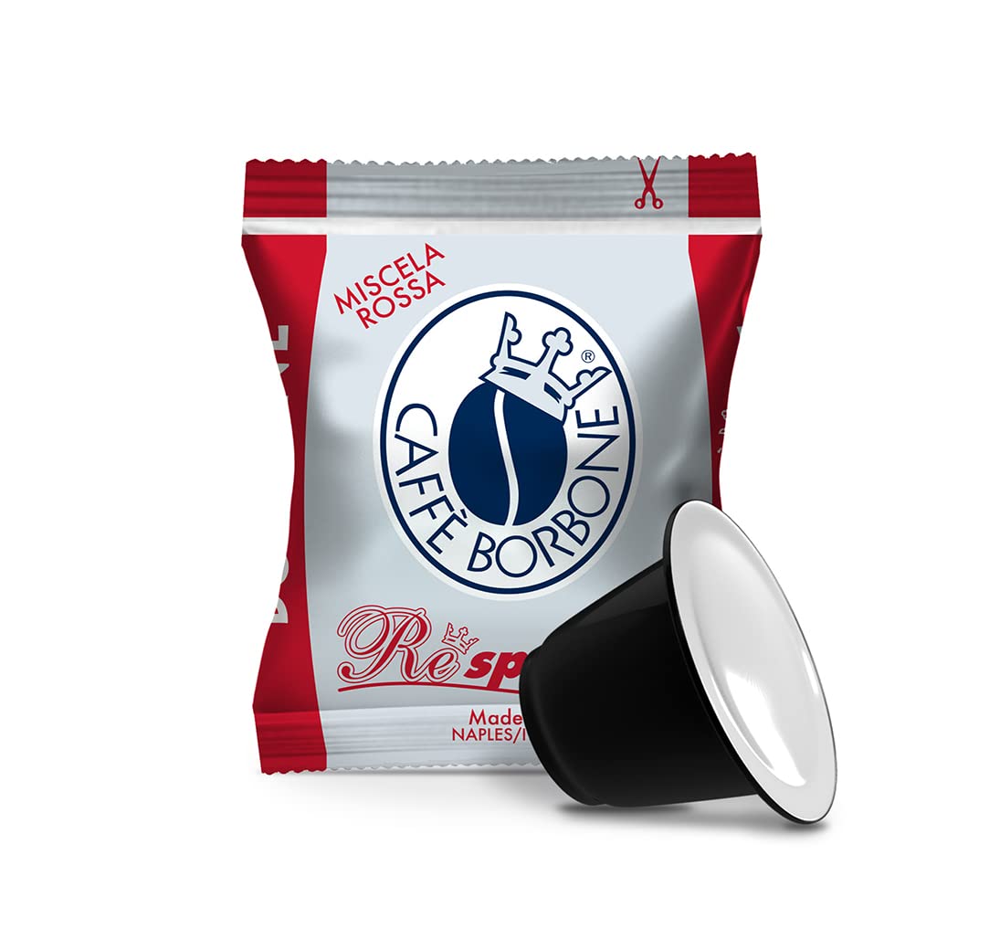 Caffe Borbone Nespresso Compatible Coffee Pods, Red Blend, Medium Roast, Premium Robusta Blend, Strong and Creamy, 100 Count