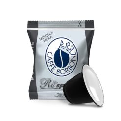 Caffe Borbone Nespresso Compatible Coffee Pods, Black Blend, Medium Roast, Arabica and Robusta Blend, Intense and Robust, 100 Count