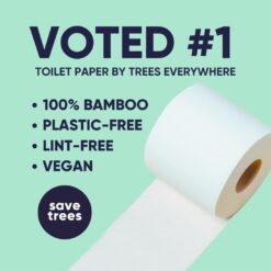 Bamboo Toilet Paper -24 Rolls Of Septic Safe Organic Toilet Paper 3-ply, 300 Sheets Per Roll - PFAs Free, FSC Certified