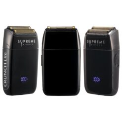 Supreme Trimmer Crunch Lite Foil Shaver for Men (60 Minute Runtime) Men's Electric Razor for Bald Head, Black